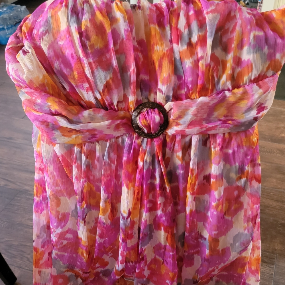 Colorful Floral Spaghetti Strap Dress